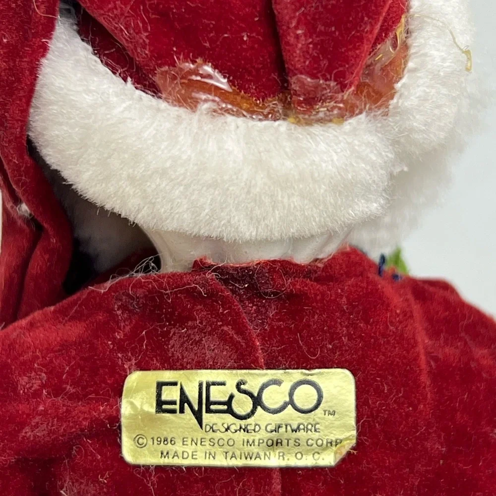Vintage 1986 Enesco Santa Christmas Ornament Porcelain Face Hands Taiwan - Picture 7 of 12